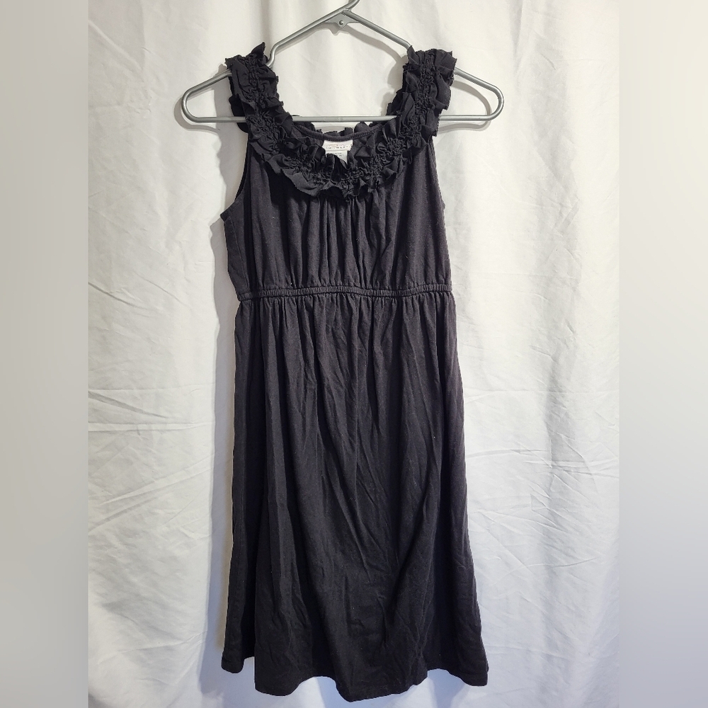 Maternity-Motherhood Black Ruffled Midi Dress, Size Medium
